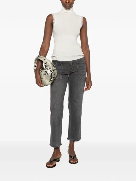 Blugi drepți Five Jeans gri