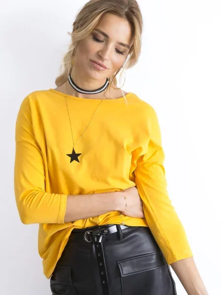 Bluză Fashionhunters galben