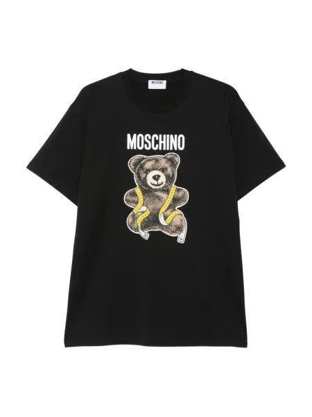 Koszulka Moschino z dżerseju czarna