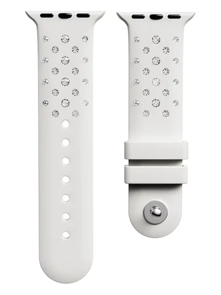 Swarovski pasek do zegarka szary