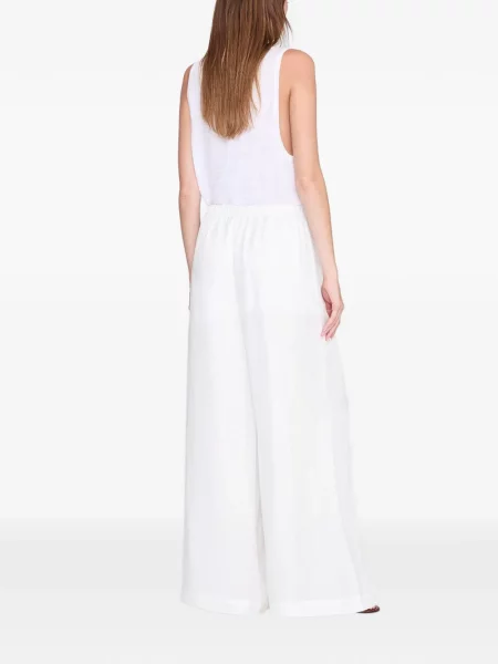 Pantaloni palazzo Anine Bing alb