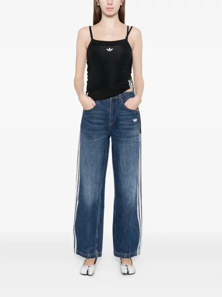 Kardigan Adidas z autografem do biegania w kratkę czerwony