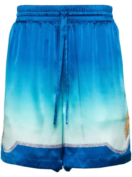 Pantaloni scurți Casablanca de mătase albastru