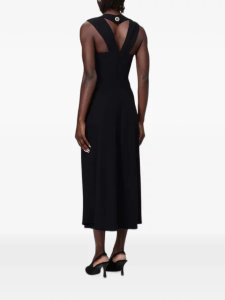 Rochie midi Armani Exchange fără mâneci negru