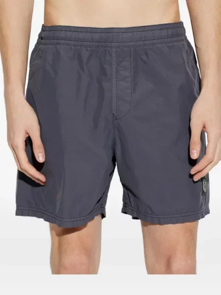 Slip de baie Stone Island cu strasuri cu cordon gri