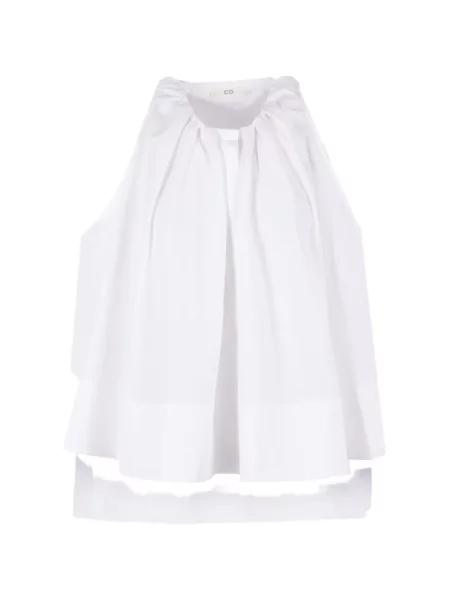 Bluzka Co bez rękawów biała