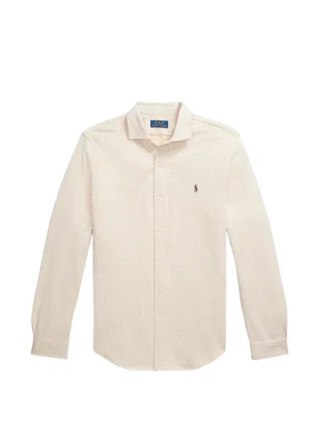 Matlasat tricou polo Polo Ralph Lauren cu decolteu rotund cu autograf roșu