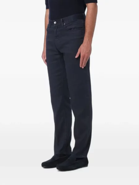 Kalhoty Zegna s 5 kapsami modré
