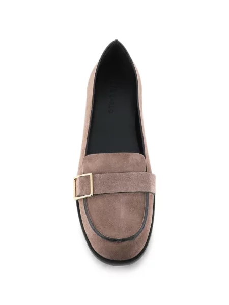Szarvasbőr csatos loafer Del Carlo