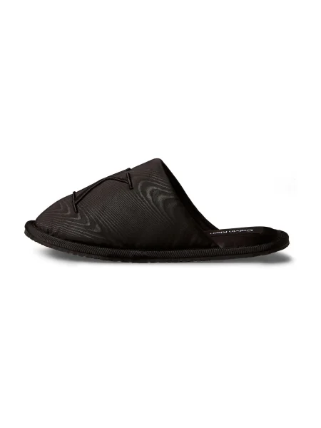 Papuci de casă Calvin Klein Jeans Slipper Satin Moire negru