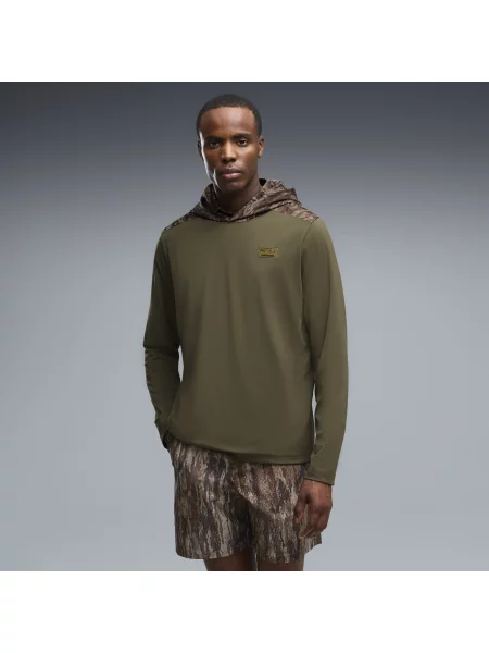 Golfowa bluza z kapturem PUMA x REALTREE CLOUDSPUN Tech Akcesoria M zielony