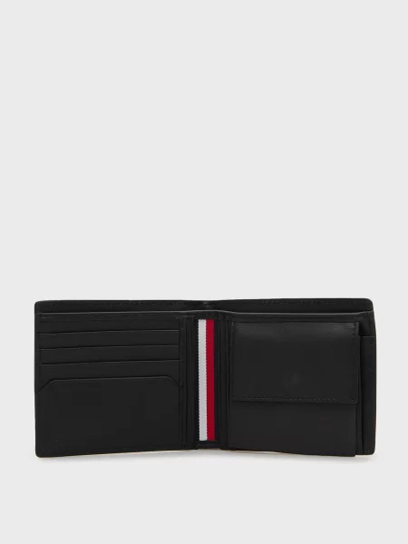 Кожаный кошелек Tommy Hilfiger черный
