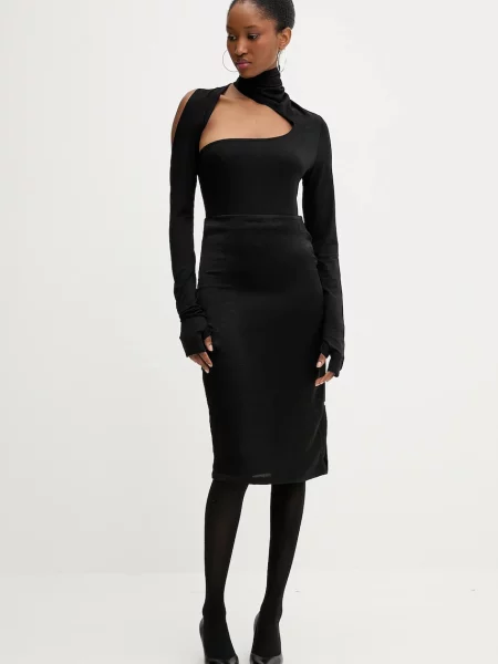 PRESSIAT spódnica midi ołówkowa czarny