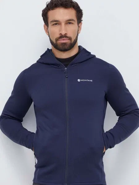 Суичър с качулка Montane с качулка тъмносиньо