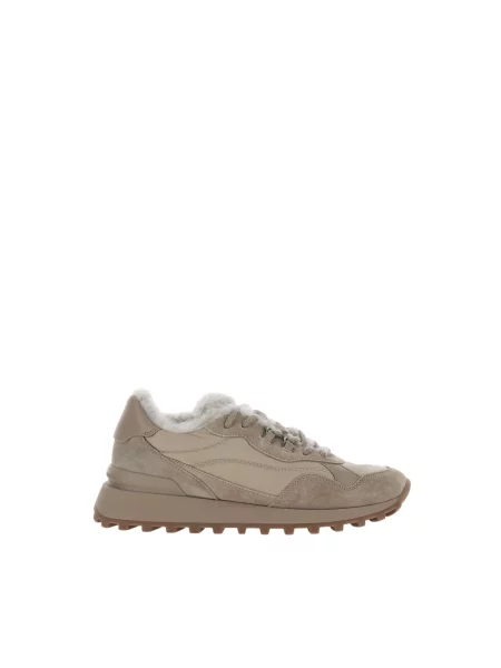 Sneakersy Brunello Cucinelli skórzane szare