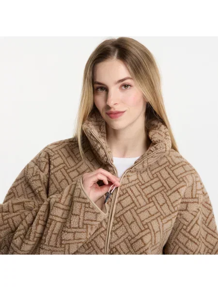 Яке Tommy Hilfiger Teddy Half Zip Jacket Beige Monogram Flag S бежово