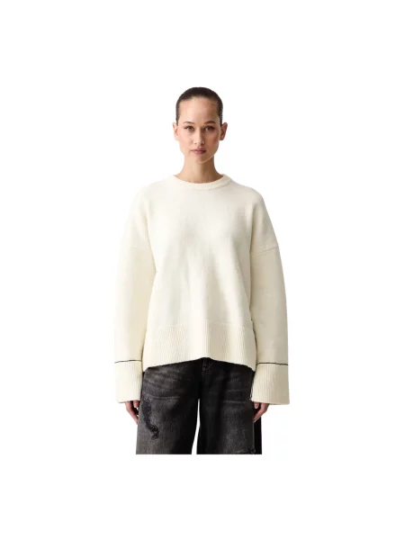 Sweter Karl Lagerfeld wełniany beżowy