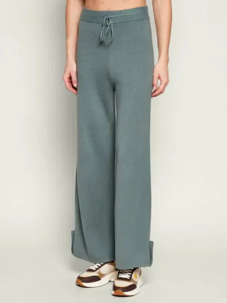Liu Jo Sport Pantaloni de trening | Relaxed fit cu adaos de mătase verde