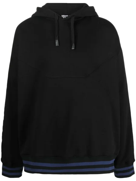 Hanorac cu glugă Versace Jeans Couture cu imagine negru