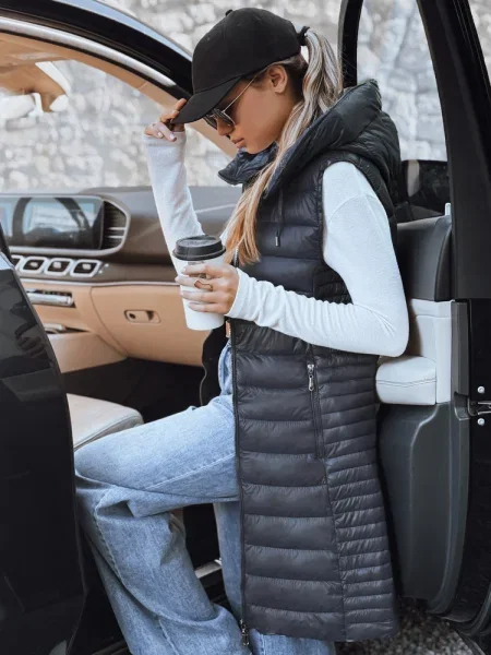 Vestă Dstreet cu glugă negru