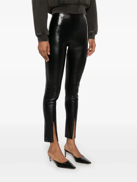 Leggings Alchemy din piele negru