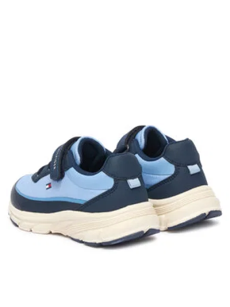 Superge Tommy Hilfiger Low Cut Lace-Up/Velcro Sneaker M modra