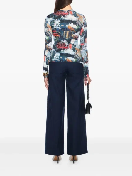 Top Off-white cu imagine lung alb
