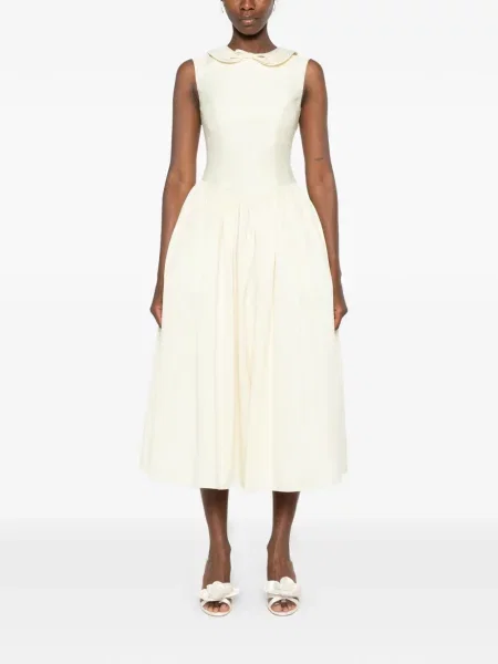 Rochie midi Self-portrait cu funde galben