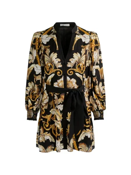 Rochie tip cămașă Alice + Olivia negru