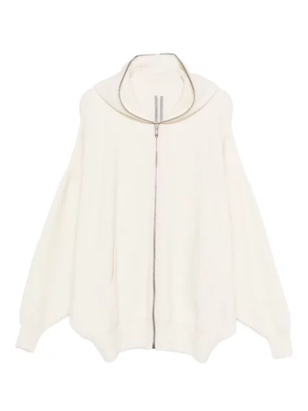 Hanorac cu glugă Rick Owens alb
