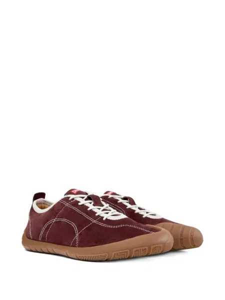 Sneakerși Camper din piele de căprioară roșu