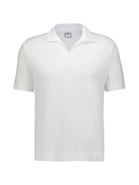Scurt tricou Fedeli tricotate alb