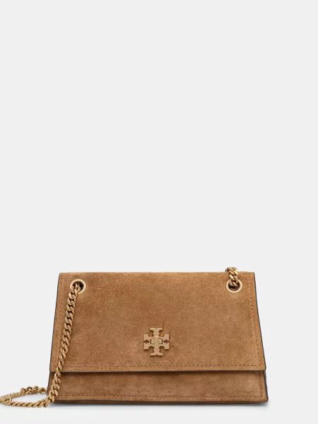 TORY BURCH Geantă pe umăr Kira | piele întoarsă maro