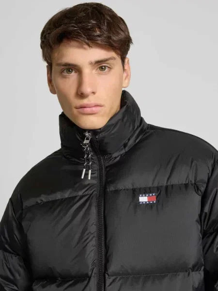 Kurtka jeansowa Tommy Jeans z kapturem z długim rękawem czarna