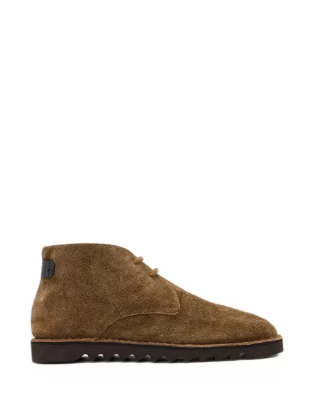 Botine Allsaints din piele de căprioară maro