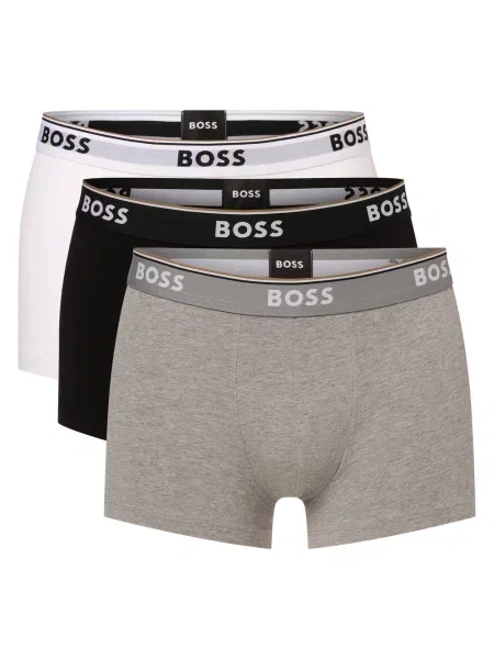 BOSS Obcisłe bokserki pakowane po 3 szt. Mężczyźni szary|czarny|biały|wielokolorowy marmurkowy XL białe