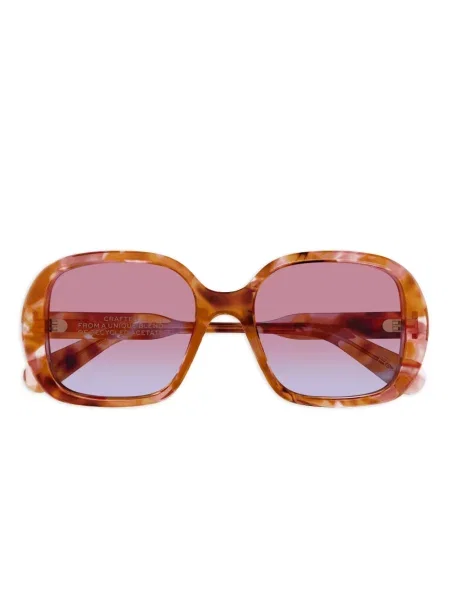 Ochelari de soare Chloé Eyewear cu imprimeu geometric maro
