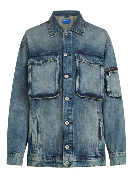 Kurtka jeansowa Karl Lagerfeld Jeans niebieska
