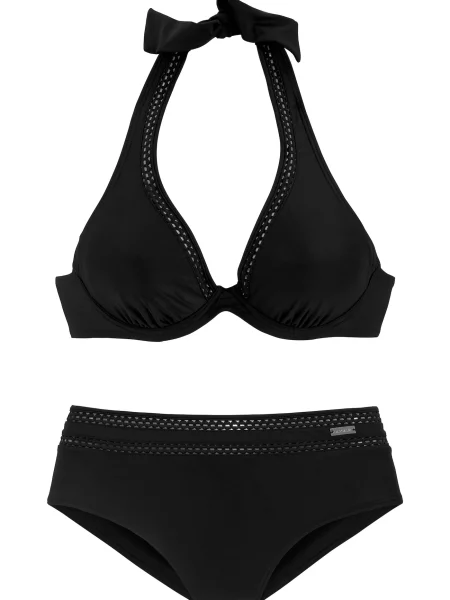 LASCANA Costum de baie două piese negru
