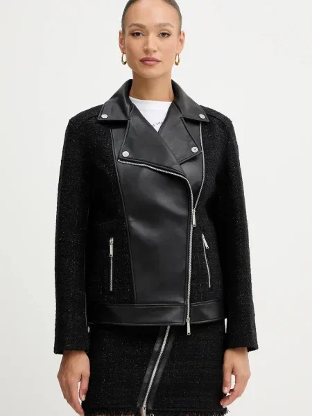 Karl Lagerfeld jachetă din amestec de lână de tranziție negru