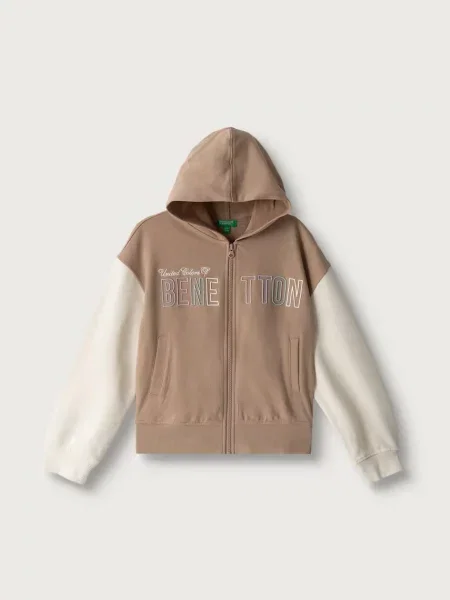 United Colors of Benetton кофта на застібці з капюшоном дитяча
