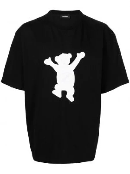 Tricou We11done cu imagine teddy negru