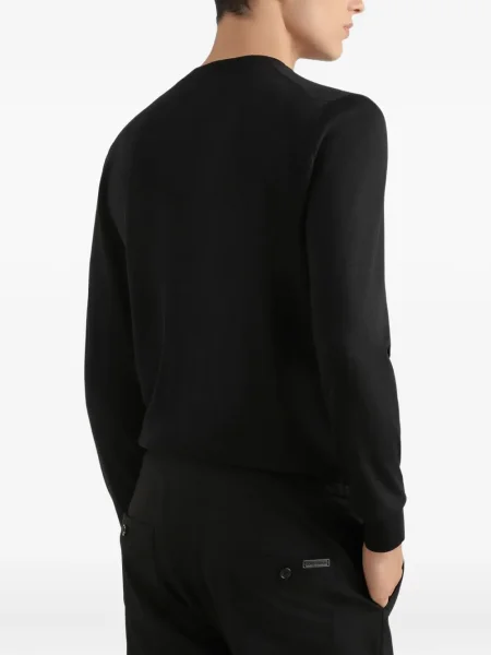 Pulover Dolce & Gabbana cu decolteu rotund negru