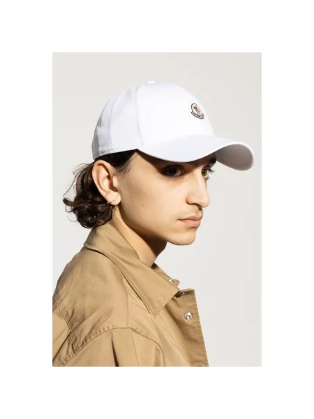 Czapka z daszkiem Moncler biała