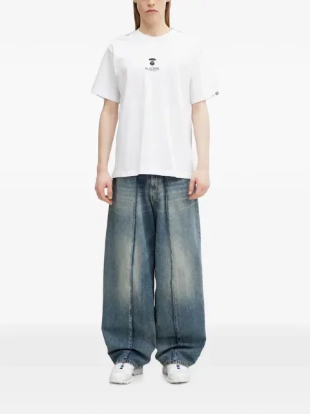 Tricou Aape By A Bathing Ape cu imagine alb