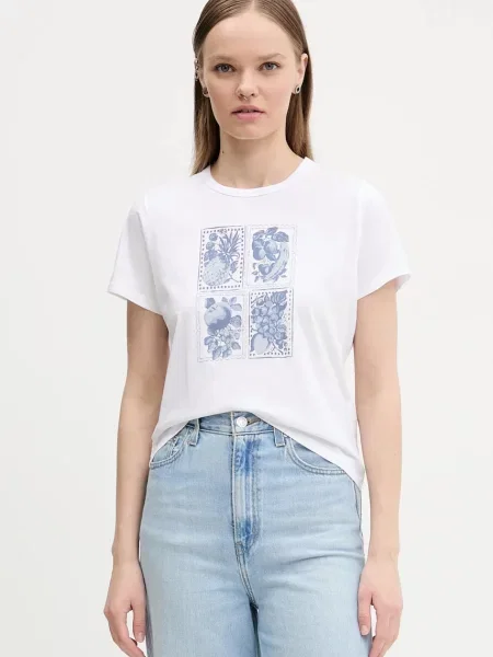 Тениска Abercrombie & Fitch бяло