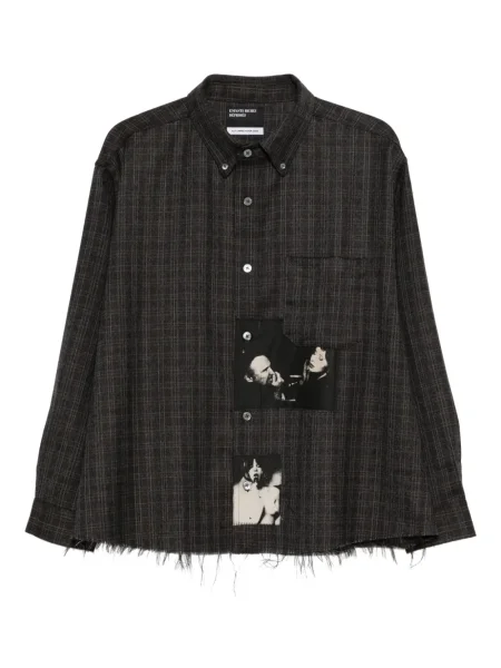 Карирана риза Enfants Riches Déprimés сиво