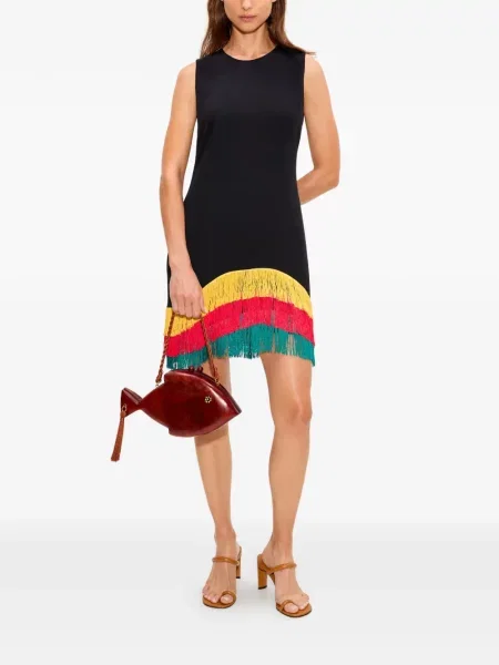 Rochie mini Simon Miller cu franjuri negru
