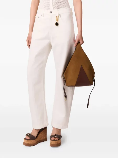 Blugi drepți Stella Mccartney alb