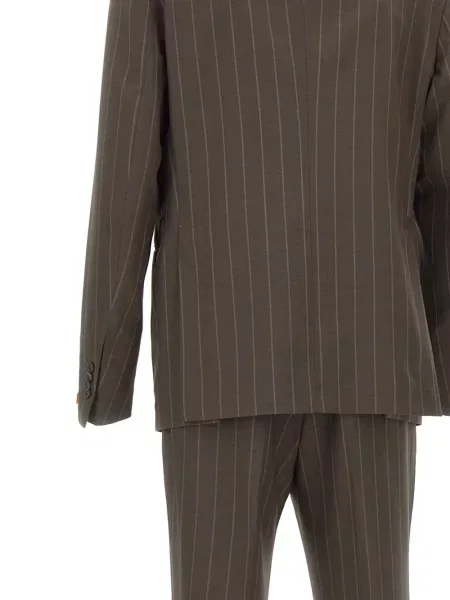 Costum Tagliatore cu dungi de costum maro